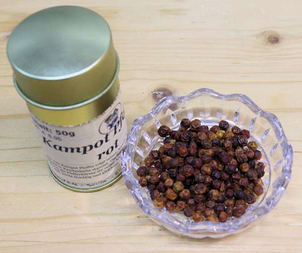 Kampot Pfeffer rot, Poltermühlenteich Grüna, MTG-Gewürze, kaufen